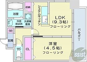 北海道札幌市中央区北五条西15丁目（賃貸マンション1LDK・7階・34.31㎡） その2