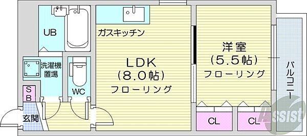 レジデンス高石 ｜北海道札幌市北区北十八条西6丁目(賃貸マンション1LDK・3階・28.90㎡)の写真 その2