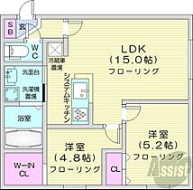 GLASSMAREHACHIKEN  ｜ 北海道札幌市西区八軒五条東4丁目（賃貸マンション2LDK・2階・55.08㎡） その2