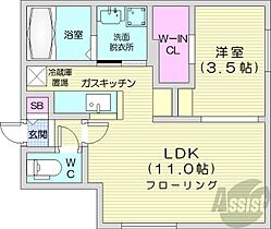 北海道札幌市豊平区平岸二条1丁目（賃貸マンション1LDK・4階・35.72㎡） その2