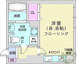 クラークマンション  ｜ 北海道札幌市北区北八条西6丁目（賃貸マンション1R・9階・26.45㎡） その2