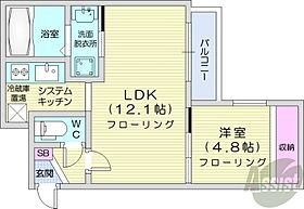 KING HOUSE KANJYODORI HIGASHI  ｜ 北海道札幌市東区北十七条東14丁目（賃貸マンション1LDK・2階・37.90㎡） その2