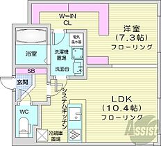 北海道札幌市北区北二十一条西2丁目（賃貸マンション1LDK・4階・38.17㎡） その2