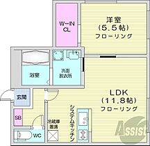 北海道札幌市豊平区月寒西二条6丁目（賃貸マンション1LDK・2階・40.39㎡） その2