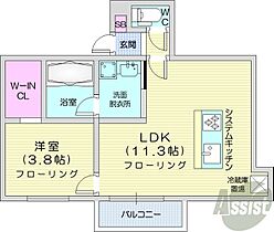 北海道札幌市中央区南十七条西13丁目（賃貸アパート1LDK・2階・34.18㎡） その2