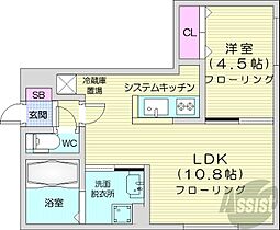 北海道札幌市豊平区豊平四条11丁目（賃貸マンション1LDK・1階・34.78㎡） その2