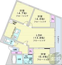 北海道札幌市南区真駒内本町5丁目（賃貸マンション3LDK・7階・61.38㎡） その2