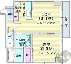 北海道札幌市中央区南八条西14丁目（賃貸マンション1LDK・3階・33.92㎡） その2