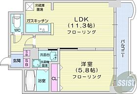 北海道札幌市中央区南十一条西6丁目（賃貸マンション1LDK・10階・39.07㎡） その2