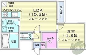 北海道札幌市豊平区月寒西一条7丁目（賃貸マンション1LDK・1階・33.57㎡） その2