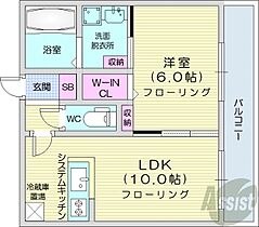 AXIS-FA苗穂  ｜ 北海道札幌市東区苗穂町3丁目（賃貸マンション1LDK・2階・35.78㎡） その2