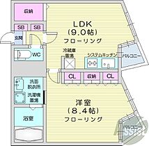 北海道札幌市中央区大通西26丁目（賃貸マンション1LDK・6階・41.19㎡） その2