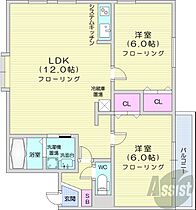 フォーレN32  ｜ 北海道札幌市北区北三十二条西9丁目（賃貸アパート2LDK・1階・55.00㎡） その2