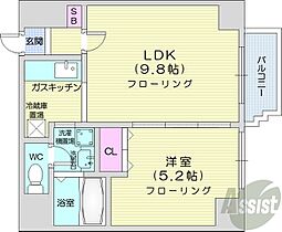 北海道札幌市中央区南五条西10丁目（賃貸マンション1LDK・9階・33.00㎡） その2