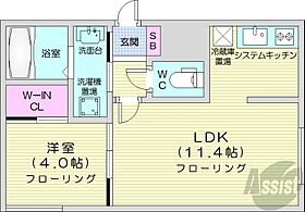 北海道札幌市中央区南七条西25丁目（賃貸マンション1LDK・1階・35.74㎡） その2