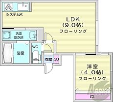 北海道札幌市西区発寒六条9丁目（賃貸マンション1LDK・4階・30.56㎡） その2