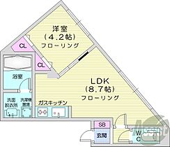 北海道札幌市白石区菊水三条4丁目（賃貸マンション1LDK・2階・30.94㎡） その2