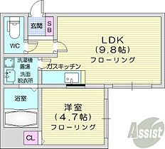 北海道札幌市中央区大通西17丁目（賃貸マンション1LDK・4階・34.02㎡） その2