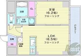 北海道札幌市中央区北二条東1丁目3-1（賃貸マンション1LDK・6階・40.12㎡） その2