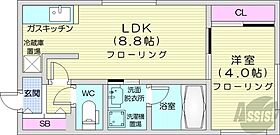 北海道札幌市中央区南八条西9丁目（賃貸マンション1LDK・3階・30.22㎡） その2