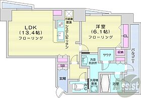 北海道北広島市中央5丁目（賃貸マンション1LDK・10階・51.44㎡） その2