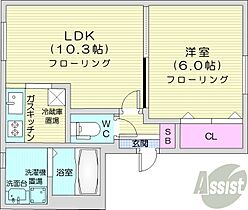 北海道札幌市中央区南八条西11丁目（賃貸マンション1LDK・2階・37.80㎡） その2