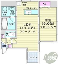 北海道札幌市中央区南一条西18丁目（賃貸マンション1LDK・8階・37.96㎡） その2