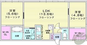 RIANT  ｜ 北海道札幌市東区本町一条1丁目（賃貸マンション2LDK・1階・55.08㎡） その2