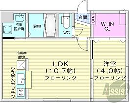 北海道札幌市中央区南九条西10丁目（賃貸マンション1LDK・4階・34.32㎡） その2