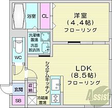 北海道札幌市中央区北四条西22丁目（賃貸マンション1LDK・1階・35.11㎡） その2