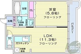 北海道札幌市中央区南十一条西6丁目（賃貸マンション1LDK・3階・39.07㎡） その2