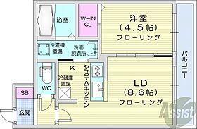 北海道札幌市中央区宮の森二条3丁目（賃貸マンション1LDK・4階・35.27㎡） その2