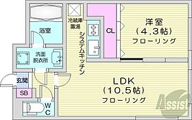 北海道札幌市豊平区豊平六条3丁目（賃貸マンション1LDK・4階・34.74㎡） その2