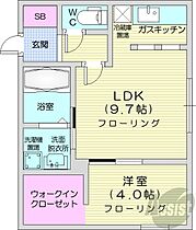 北海道札幌市中央区南六条西26丁目（賃貸マンション1LDK・2階・34.17㎡） その2