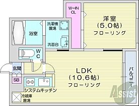 北海道札幌市豊平区平岸二条9丁目（賃貸マンション1LDK・1階・37.25㎡） その2