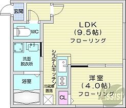 北海道札幌市豊平区平岸三条4丁目（賃貸マンション1LDK・4階・30.00㎡） その2