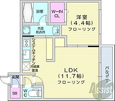 北海道札幌市中央区南七条西12丁目（賃貸マンション1LDK・2階・36.52㎡） その2