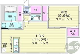 北海道札幌市西区発寒六条10丁目（賃貸マンション1LDK・4階・46.06㎡） その2