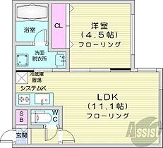 北海道札幌市西区発寒七条10丁目（賃貸マンション1LDK・1階・33.60㎡） その2