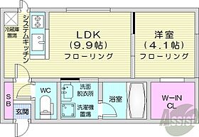 北海道札幌市豊平区月寒西三条5丁目（賃貸マンション1LDK・1階・34.62㎡） その2