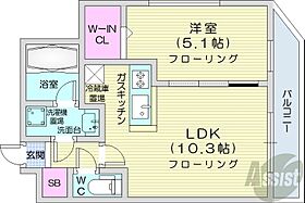 北海道札幌市中央区大通西23丁目（賃貸マンション1LDK・8階・37.01㎡） その2