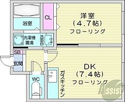 北海道札幌市中央区南六条西13丁目（賃貸マンション1DK・2階・29.48㎡） その2