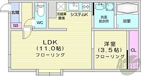 北海道札幌市中央区南六条西11丁目（賃貸マンション1LDK・3階・34.86㎡） その2