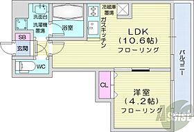 北海道札幌市中央区北四条西18丁目（賃貸マンション1LDK・2階・33.34㎡） その2