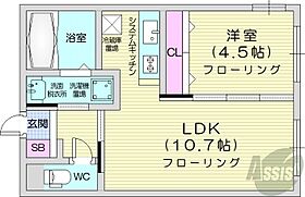 北海道札幌市中央区北二条西20丁目（賃貸マンション1LDK・4階・33.36㎡） その2