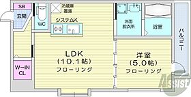 北海道札幌市中央区北五条西14丁目（賃貸マンション1LDK・5階・37.30㎡） その2