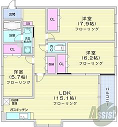 間取図画像 3LDK