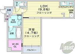 間取図画像 1LDK