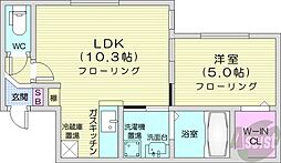 rihoed 2階1LDKの間取り