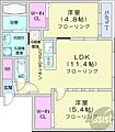プレシェルト環状通東2階8.4万円
